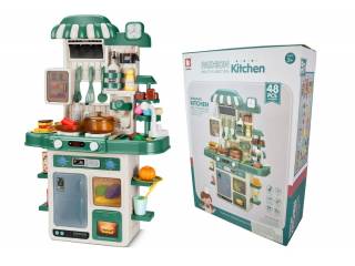 Cocina con luz sonido y agua verde. 48pcs - 71x22x46cm