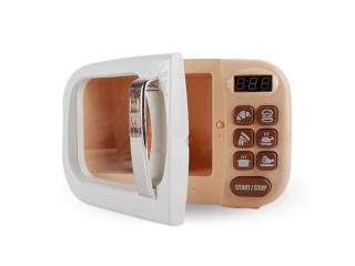 Microondas vintage beige de juguete con luz y sonido 20x13x10cm