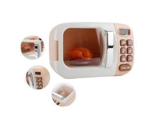 Microondas vintage beige de juguete con luz y sonido 20x13x10cm