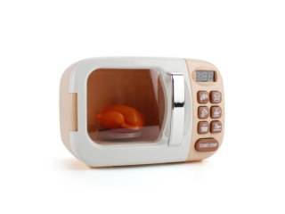 Microondas vintage beige de juguete con luz y sonido 20x13x10cm